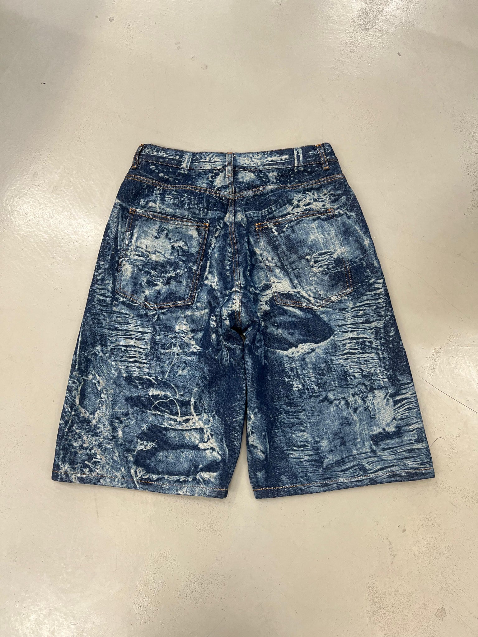 Laser Denim Shorts